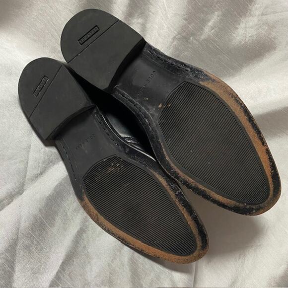 Cole Haan Grand OS Black Leather Wingtip Mens 9.5 Dress Shoes - Picture 7 of 10